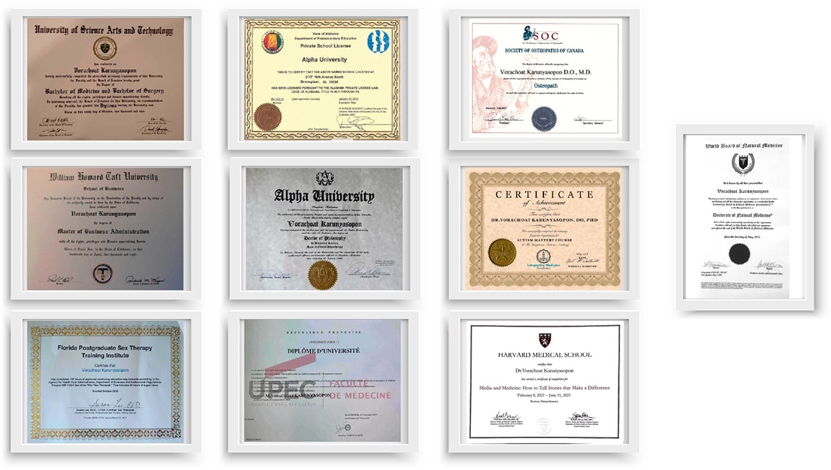 Dr.Vorachoat (Ike) Karunyasopon - Graduate Certificates