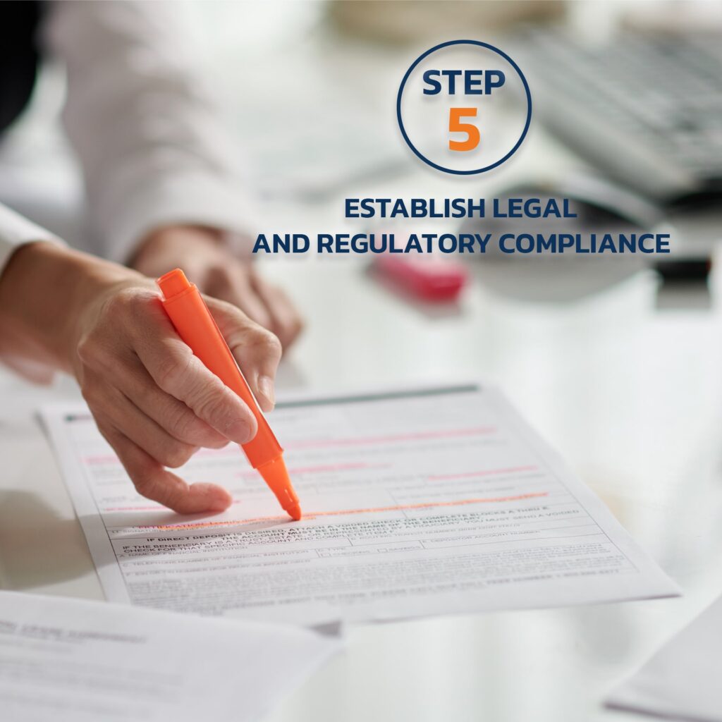 Establish Legal and Regulatory Compliance