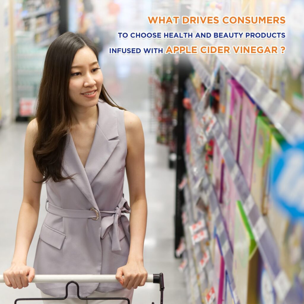 What drives consumers to choose health and beauty products infused with apple cider vinegar?