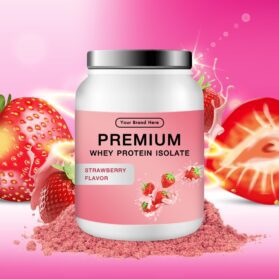 Private Label Premium Whey Protein Isolate Strawberry Flavor