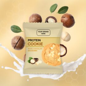 Private Label Protein Cookie White Chocolate Macadamia