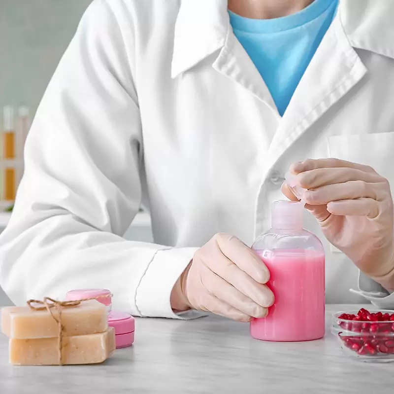 Soap Bars Research and Development in the laboratory